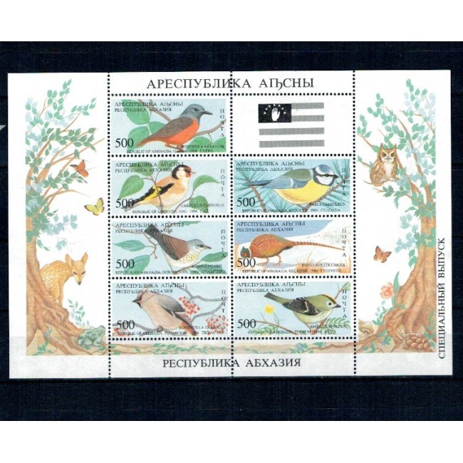 Abkhazia (Georgia) 1994 - Pasari, minicoala neuzata, emisiune privata