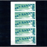 Crimea (Ucraina) 1994 - Timbre autocolant, păsări, nominal 250.00 in bloc de 5, emisiune locala