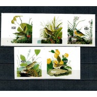 Niue 1985 - Păsări, Audubon, serie probe nedantelate, fără culoarea aurie, neuzate