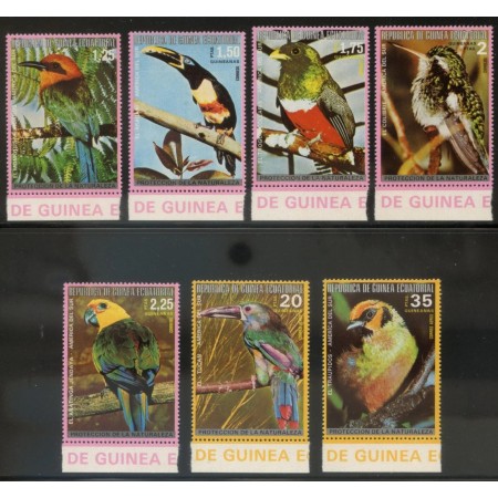 Guinea Ecuatoriala 1974 - Păsări din America de Sud, serie neuzata