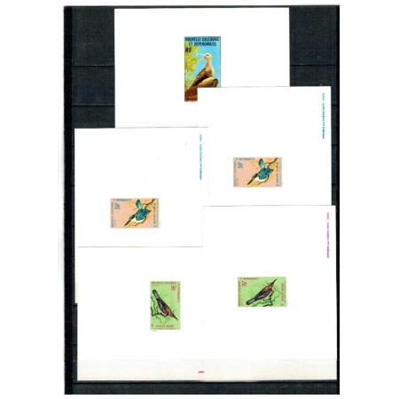 New Caledonia - Păsări, lot 7 colite nedantelate DELUXE pe hârtie groasa