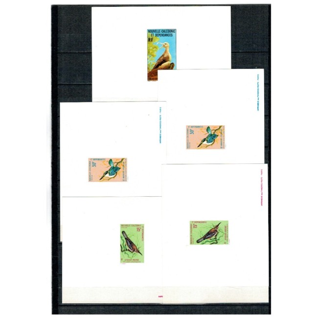 New Caledonia - Păsări, lot 7 colite nedantelate DELUXE pe hârtie groasa