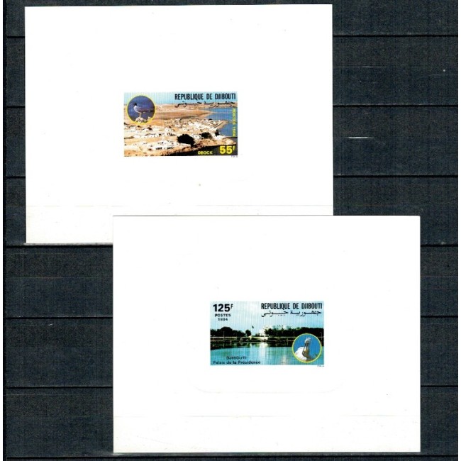 Djibouti 1984 - Vederi, colite nedantelate DELUXE pe hartie cartonata
