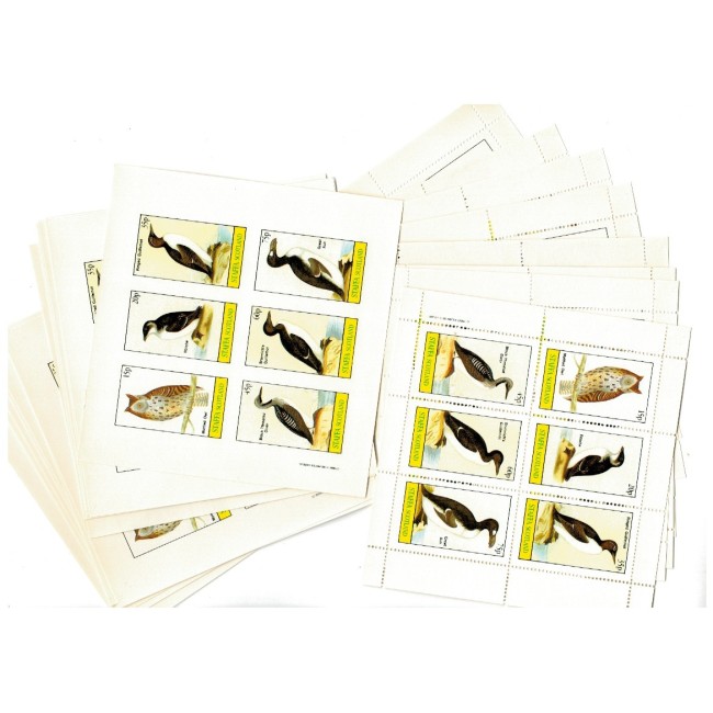 Staffa, Scotia 1982 - Păsări, lot 26 minicoli dantelate si nedantelate neuzate, emisiune privata