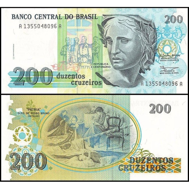 Brazilia 1990 - 200 cruzeiros UNC