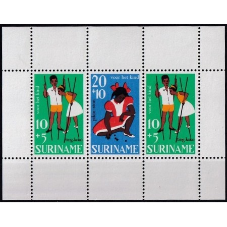 Suriname 1967 - Copii, jocuri, bloc neuzat