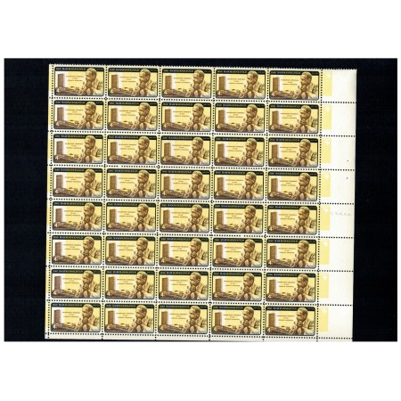 SUA 1962 - Dag Hammarskjold, personalități, fragment de coala cu background ranversat