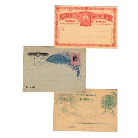 Honduras, Brazilia, Germania - Lot 3 carti postale necirculate, aprox.1900