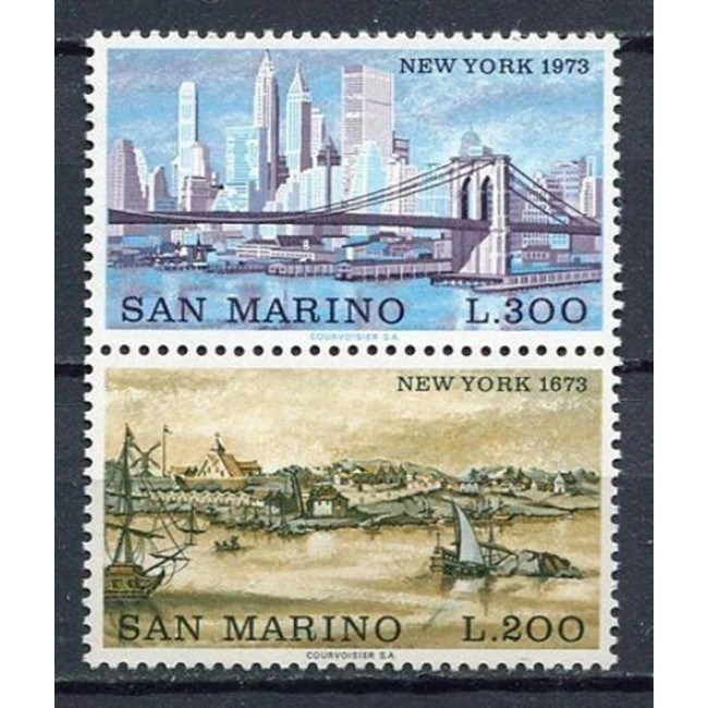 San Marino 1973 - New York, vederi, serie neuzata