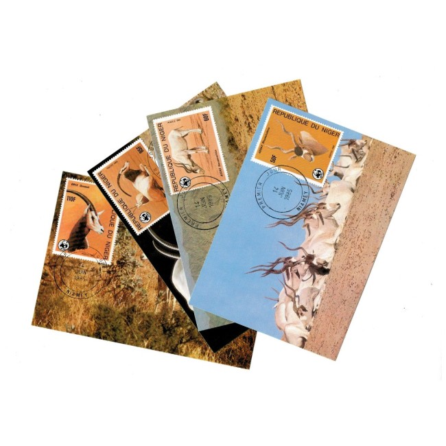 Niger 1985 - Fauna WWF, serie carti postale maxime