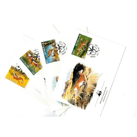 Senegal 1986 - Fauna WWF, serie plicuri prima zi