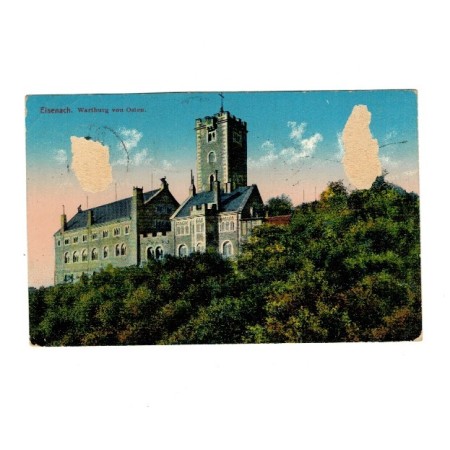 Eisenach (Germania) 1912 - Carte postala expediata la St. Moritz, cu porto suplementar Elvetia