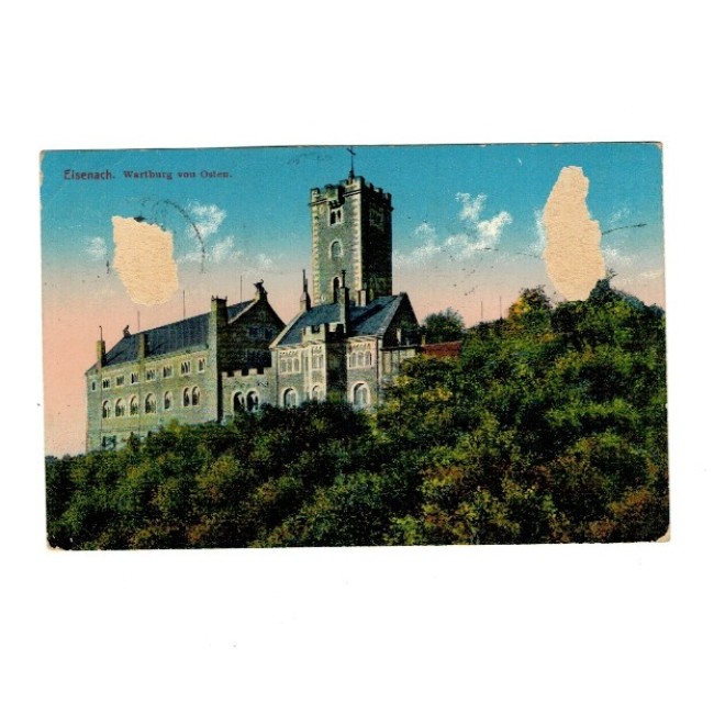 Eisenach (Germania) 1912 - Carte postala expediata la St. Moritz, cu porto suplementar Elvetia