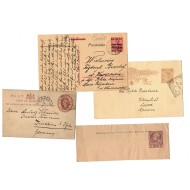 Lot 3 carti postale straine, vechi, si o banda de ziar