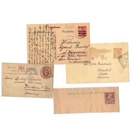 Lot 3 carti postale straine, vechi, si o banda de ziar