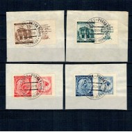 Bohemia si Moravia 1941 - Mozart, serie cu vinieta, pe decupaje, cu stampila speciala Praga