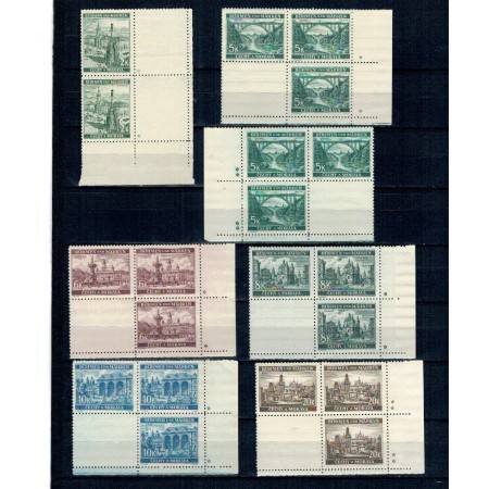 Boemia si Moravia 1940/1941 - Uzuale, motive locale, perechi cu margine cu steluța