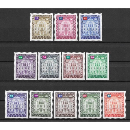 Liechtenstein 1976 - Clădiri, Dienstmarken, serie neuzata