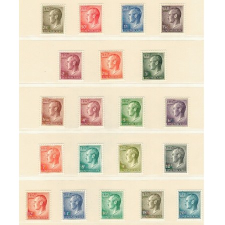 Luxemburg 1965 - Uzuale, Marele Duce Jean, serii neuzate