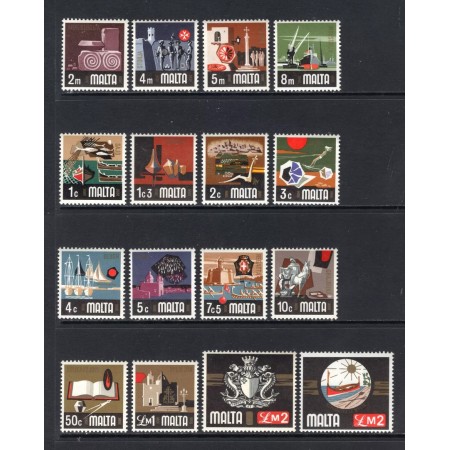 Malta 1973/1976 - Uzuale, motive locale, serie neuzata