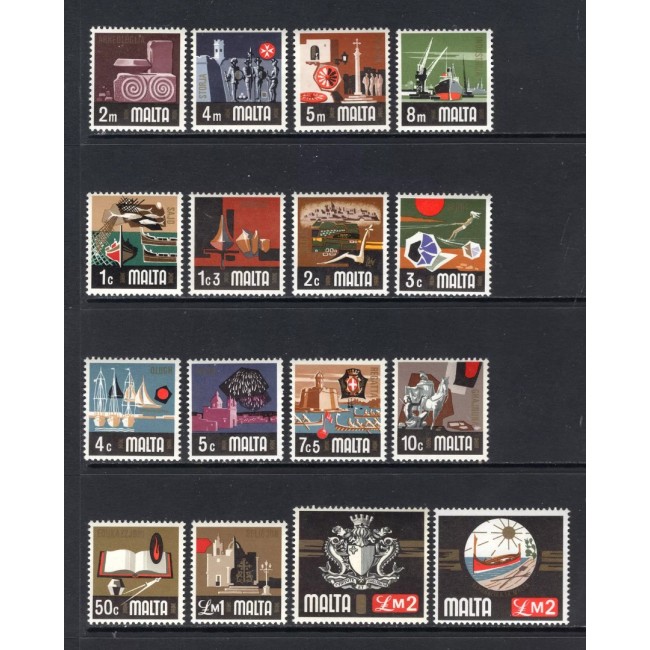 Malta 1973/1976 - Uzuale, motive locale, serie neuzata