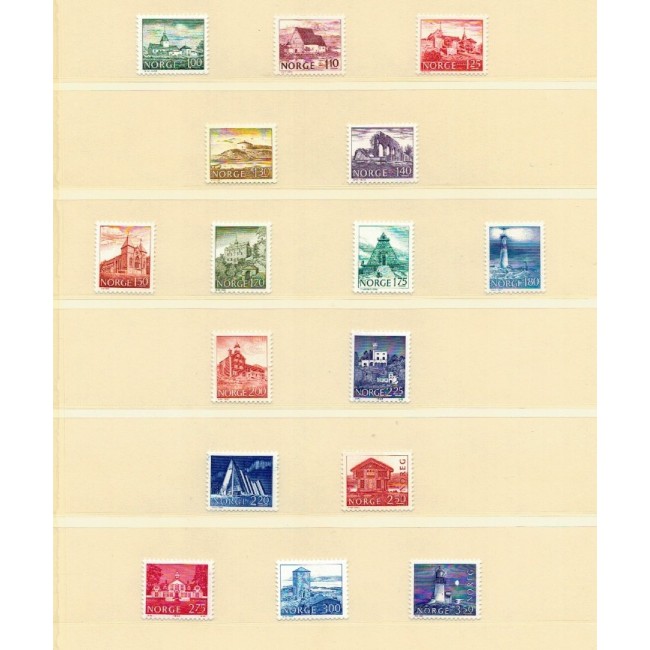 Norvegia 1977/1983 - Uzuale, clădiri, serie neuzata
