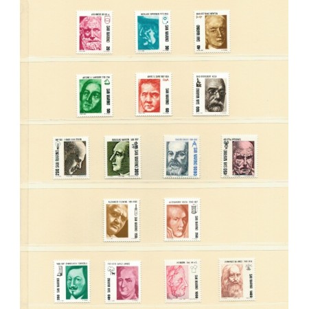 San Marino 1982/1983 - Uzuale, pionieri in știința, personalități, serie neuzata