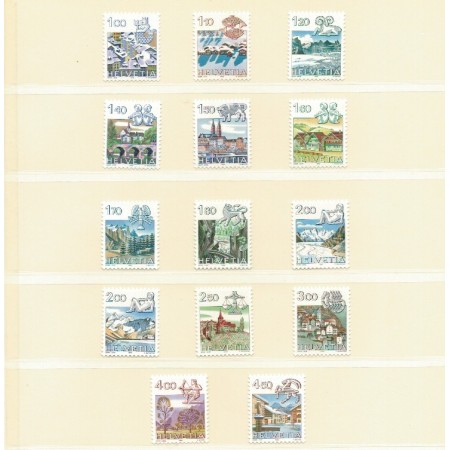 Elvetia 1982/1986 - Uzuale, zodiac si vederi, serii neuzate