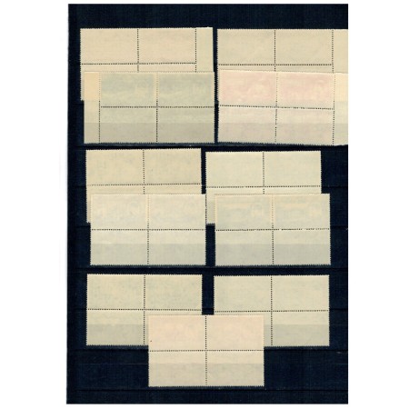 1947 - Uzuale Mihai, vederi, serie neuzata in blocuri de 4