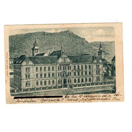 Brasov 1902 - Gimnaziul romano-catolic, ilustrata circulata