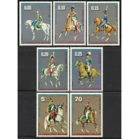Guinea Ecuatoriala 1976 - Uniforme de cavalerie, cai, serie neuzata