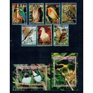 Guinea Ecuatoriala 1976 - Păsări din Europa, serie si colite neuzate