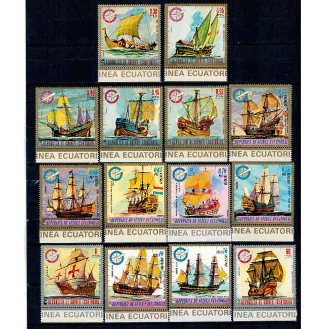 Guinea Ecuatoriala 1975 - Vapoare, veliere, transport, serie neuzata