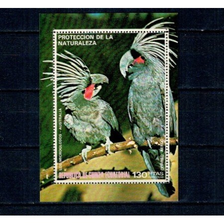 Guinea Ecuatoriala 1974 - Păsări din America de Sud, colita neuzata