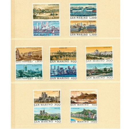 San Marino 1973-1989 - Uzuale, orașe, vederi, serii neuzate