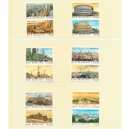 San Marino 1973-1989 - Uzuale, orașe, vederi, serii neuzate