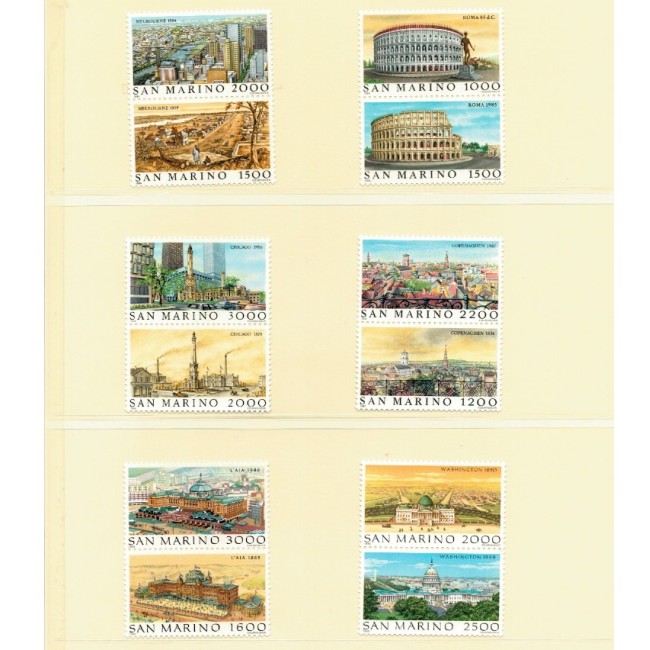 San Marino 1973-1989 - Uzuale, orașe, vederi, serii neuzate