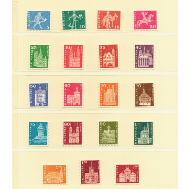 Elvetia 1960-1968 - Uzuale, monumente istorice, serii neuzate