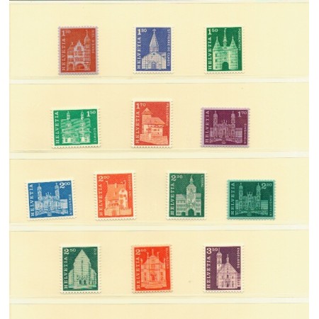 Elvetia 1960-1968 - Uzuale, monumente istorice, serii neuzate