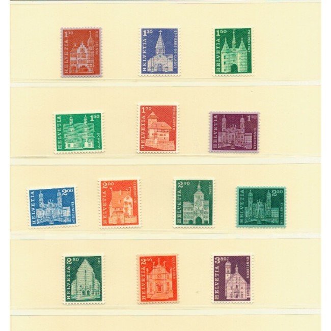 Elvetia 1960-1968 - Uzuale, monumente istorice, serii neuzate
