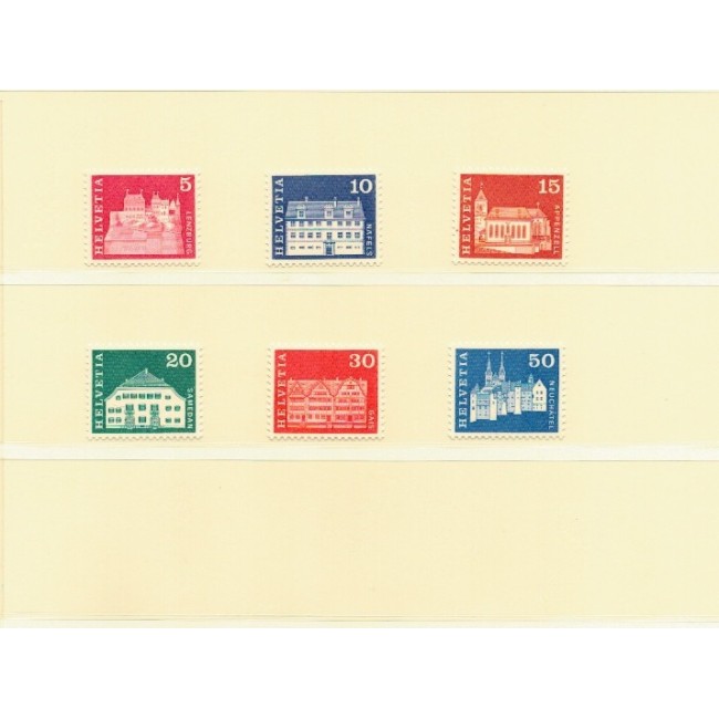 Elvetia 1960-1968 - Uzuale, monumente istorice, serii neuzate