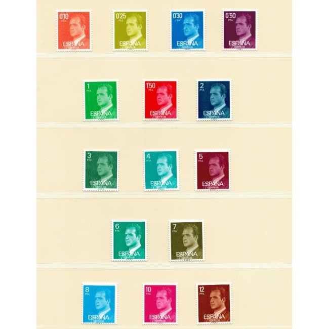 Spania 1976-1989 - Uzuale Regele Juan Carlos I, serie neuzata