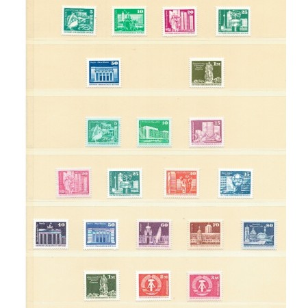 DDR 1973-1974 - Uzuale, clădiri, arhitectura, serii neuzate