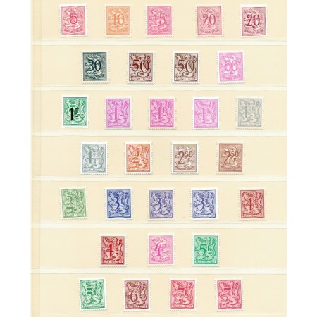 Belgia 1951-1982 - Uzuale, leu, serii neuzate si serii preobliterate neuzate