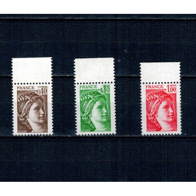 Franta 1981 - Uzuale Sabine, fără banda fosforescenta, neuzate