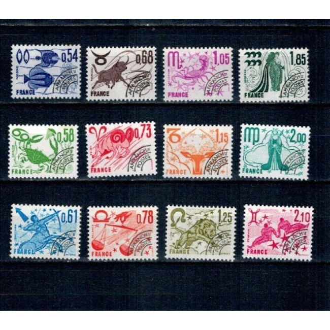 Franta 1978/79 - Zodiac, uzuale preobliterate, serie neuzata