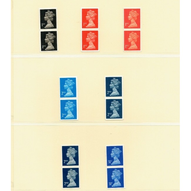 Marea Britanie 1971-1987 - Uzuale Regina Elisabeta II, set neuzat