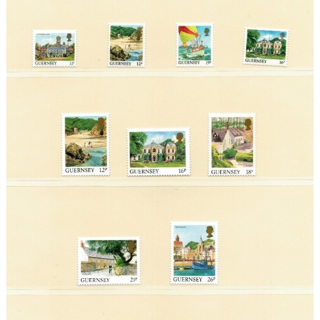 Guernsey 1984-1991 - Uzuale, vederi, serii neuzate