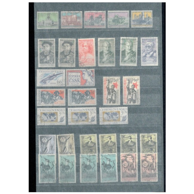 Cehoslovacia 1960-1979 - Colectie timbre stampilate in clasor gros