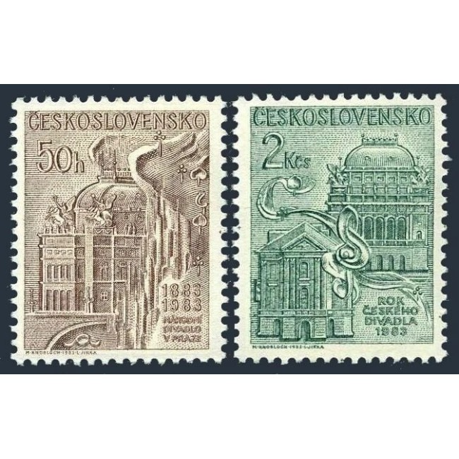 Cehoslovacia 1983 - Teatrul National, serie neuzata